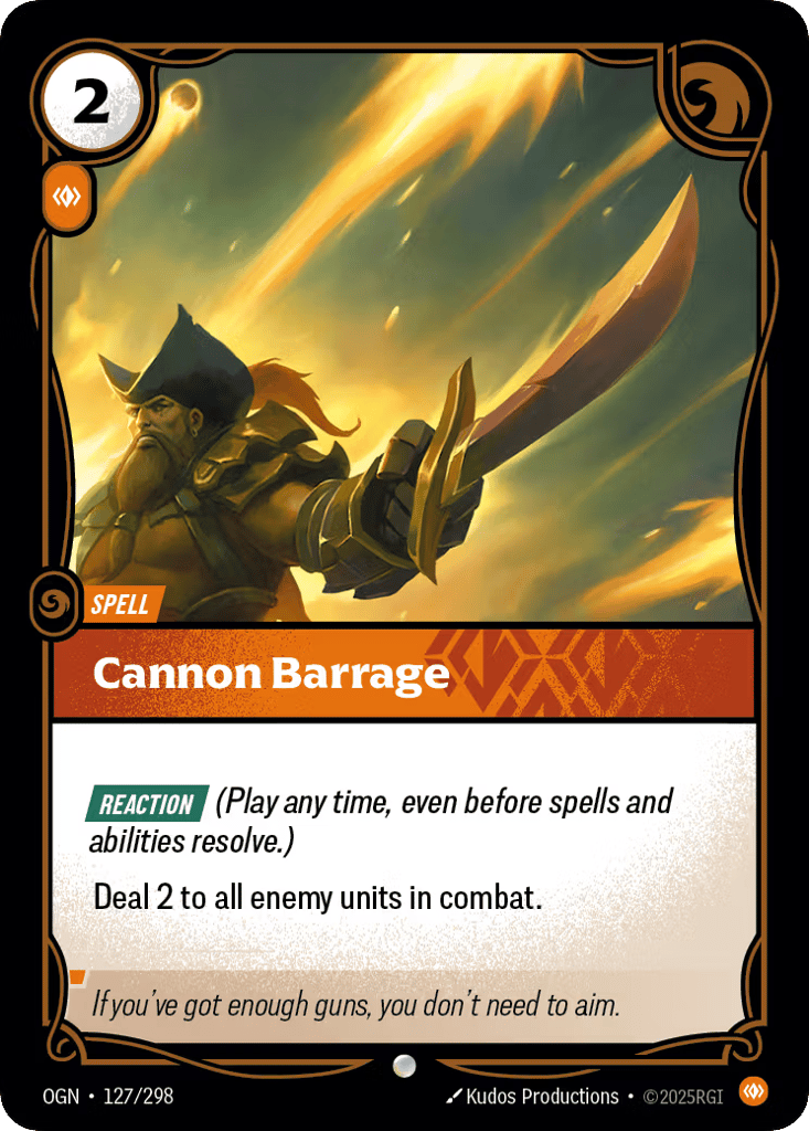 Cannon Barrage - 127/298 - Common - Origins