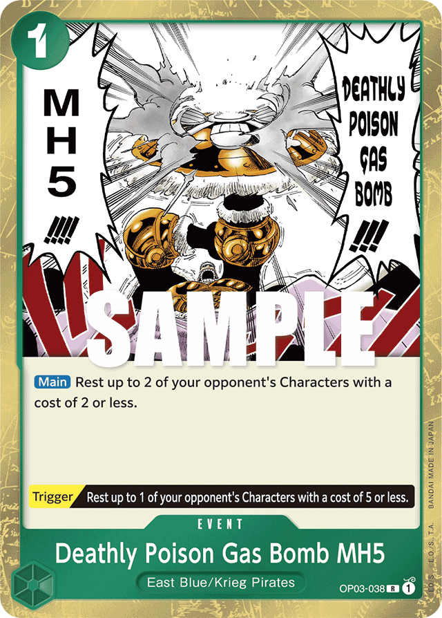 Deathly Poison Gas Bomb MH5 - OP03-038 - Rare - Pillars of Strength