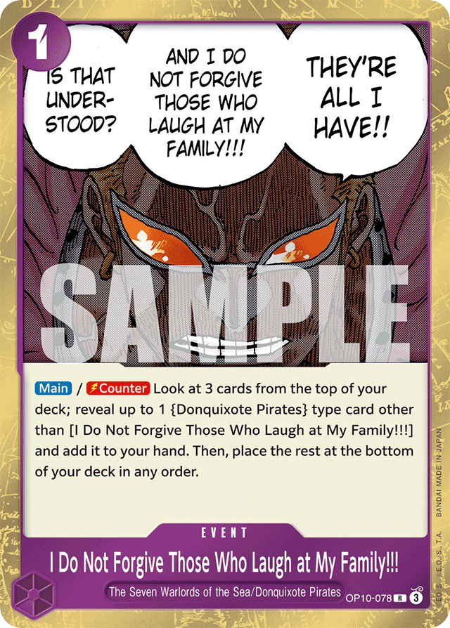 I Do Not Forgive Those Who Laugh at My Family!!! - OP10-078 - Rare - Royal Blood