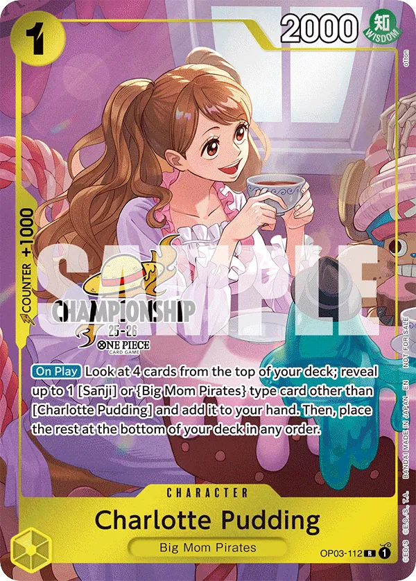Charlotte Pudding - OP03-112 - Rare (Championship Stamp) - Pillars of Strength