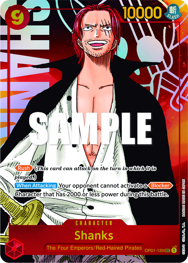Shanks - OP01-120 - Secret Rare (Alternate Art) - Romance Dawn