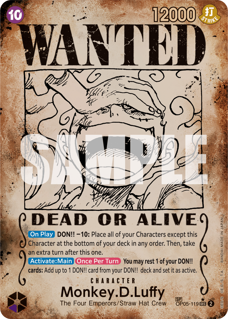 Monkey.D.Luffy - OP05-119 - Secret Rare (Wanted Poster) - Awakening of the New Era