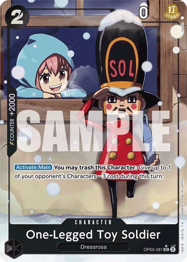 One-Legged Toy Soldier - OP05-081 - Uncommon (Premium Alt Art) - Awakening of the New Era