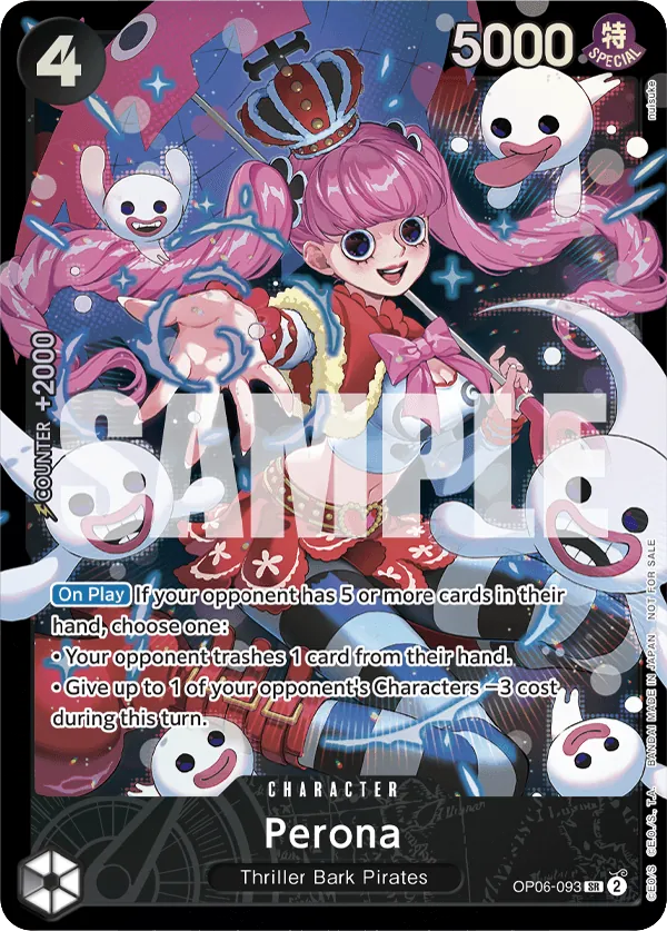Perona - OP06-093 - Super Rare (Store Treasure Cup Alt Art) - Wings of the Captain
