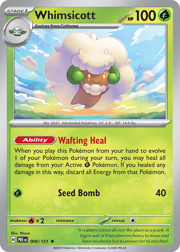 Whimsicott - 008/131 - Prismatic Evolutions