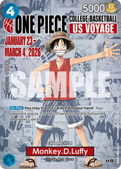 Monkey.D.Luffy - P-055 - Promo (College Basketball Stamp) - Promos