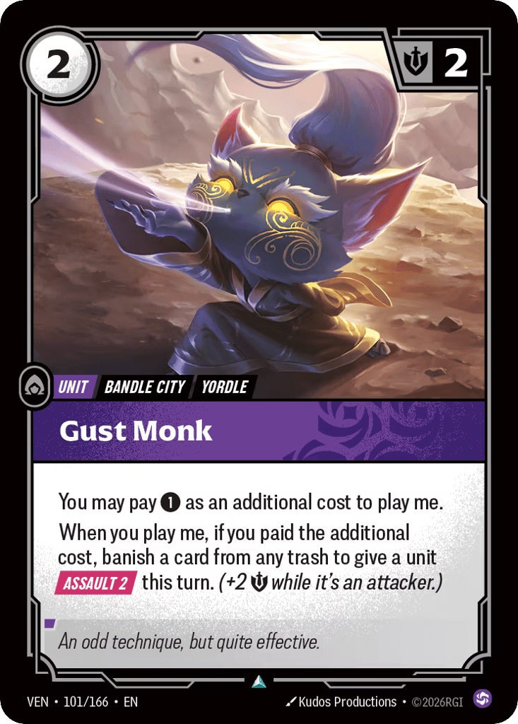 Gust Monk - 101/166 - Uncommon - Vendetta