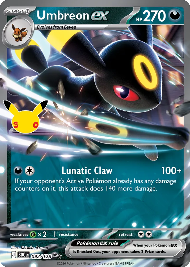 Umbreon ex - 092/128 - 30th Celebration