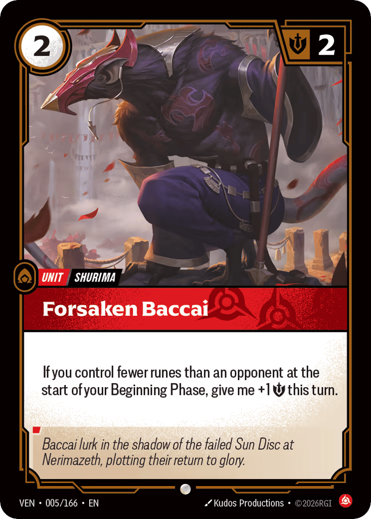 Forsaken Baccai - 005/166 - Common - Vendetta
