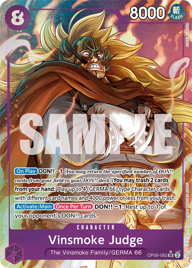 Vinsmoke Judge - OP06-062 - Super Rare (Alternate Art) - Wings of the Captain