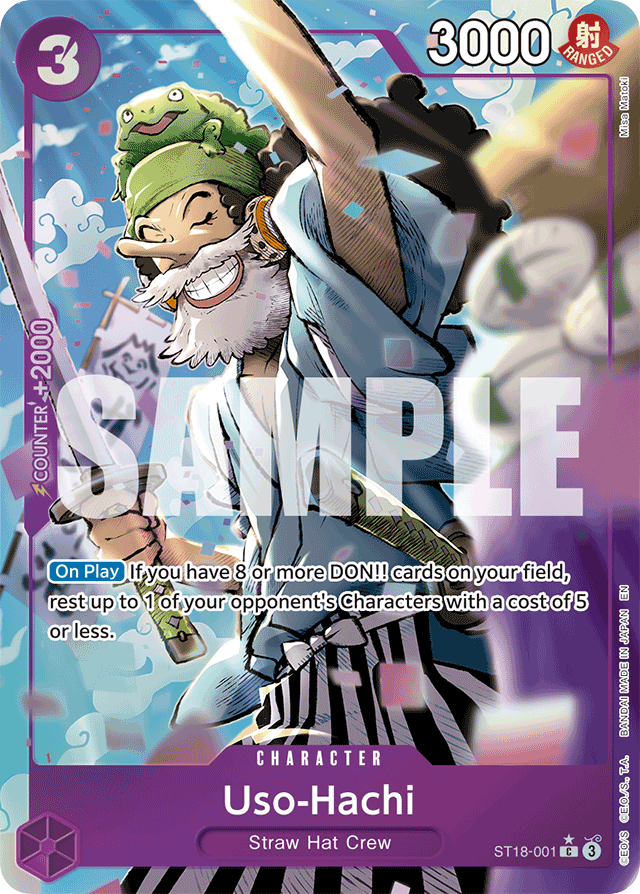 Uso-Hachi - ST18-001 - Common (Alternate Art) - PURPLE Monkey.D.Luffy