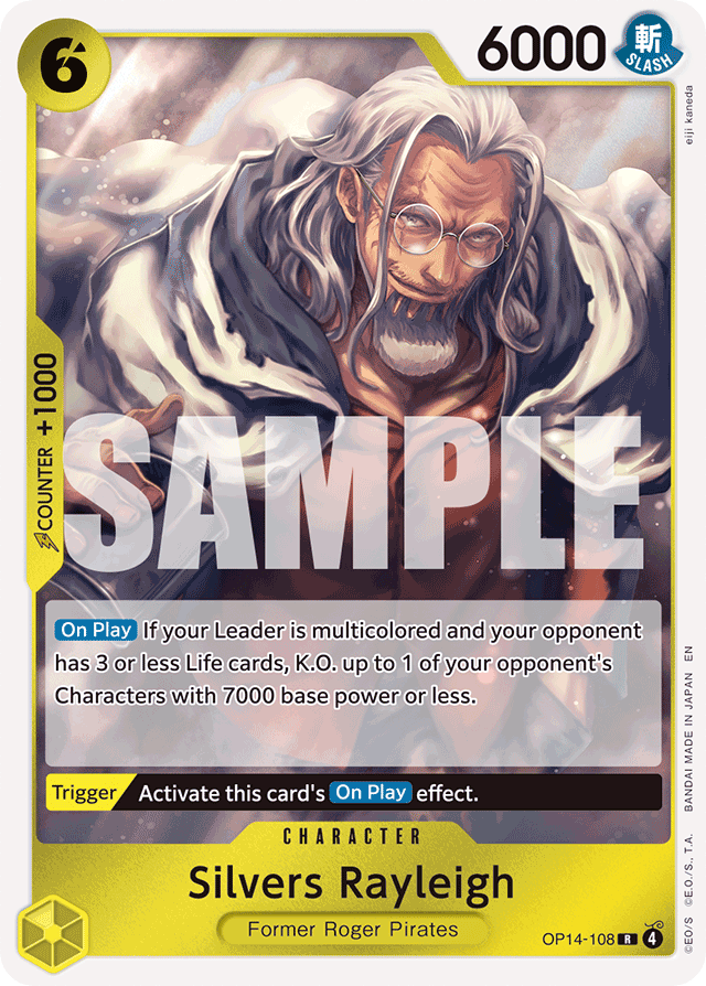 Silvers Rayleigh - OP14-108 - Rare - The Azure Sea's Seven