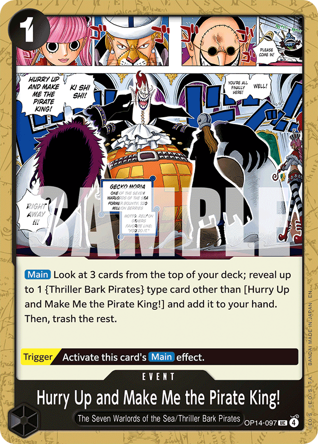 Hurry Up and Make Me the Pirate King! - OP14-097 - Uncommon - The Azure Sea's Seven