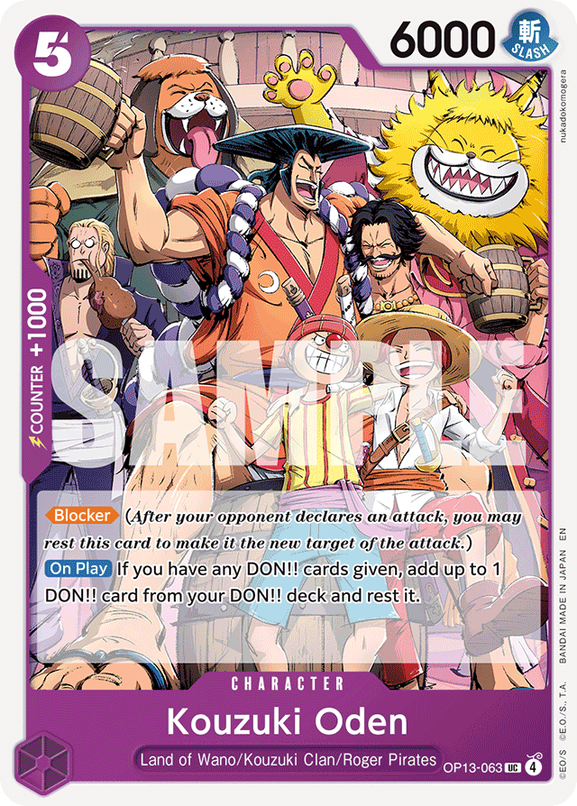 Kouzuki Oden - OP13-063 - Uncommon - Carrying On His Will