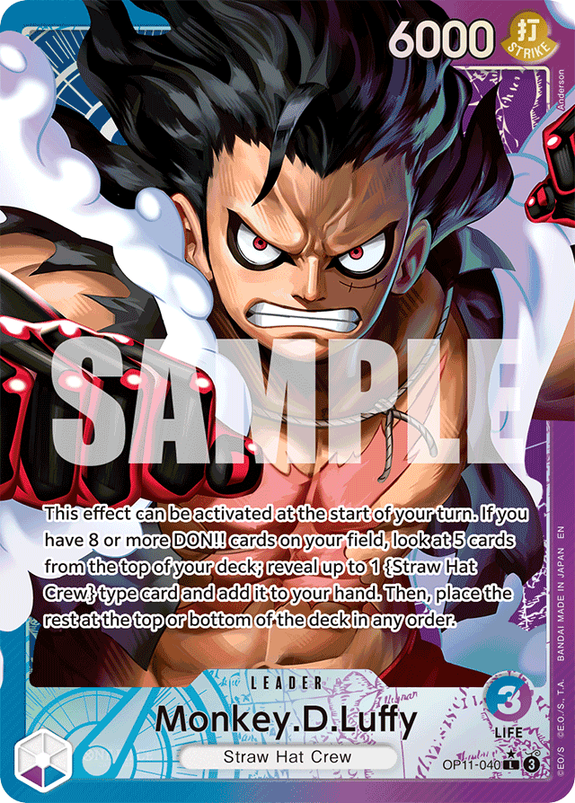 Monkey.D.Luffy - OP11-040 - Leader (Alternate Art) - A Fist Of Divine Speed
