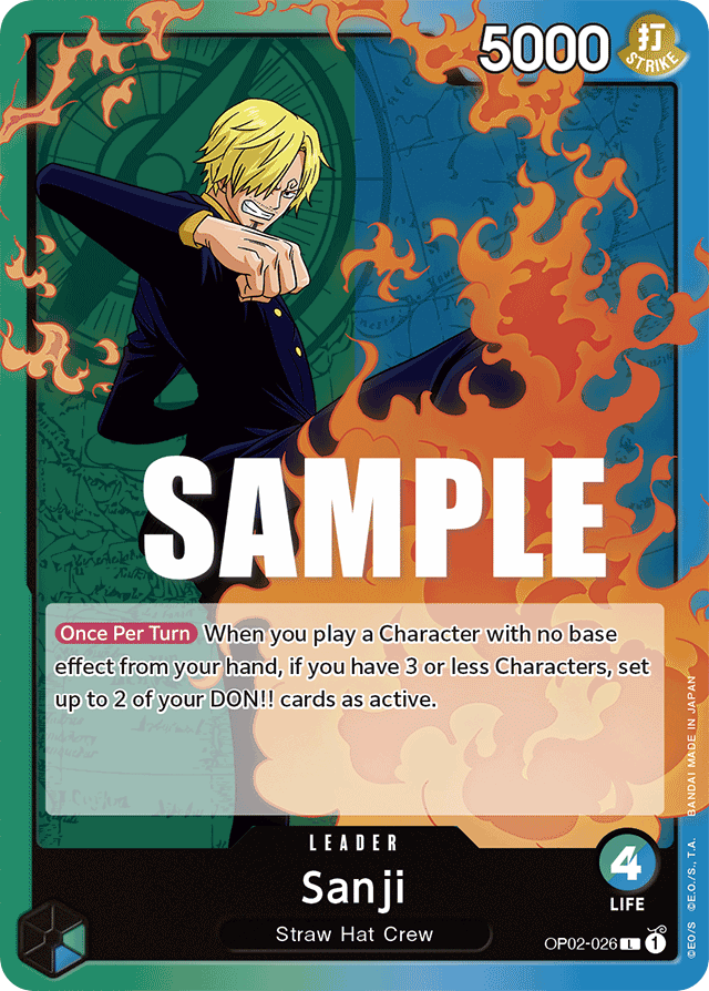 Sanji - OP02-026 - Leader - Paramount War