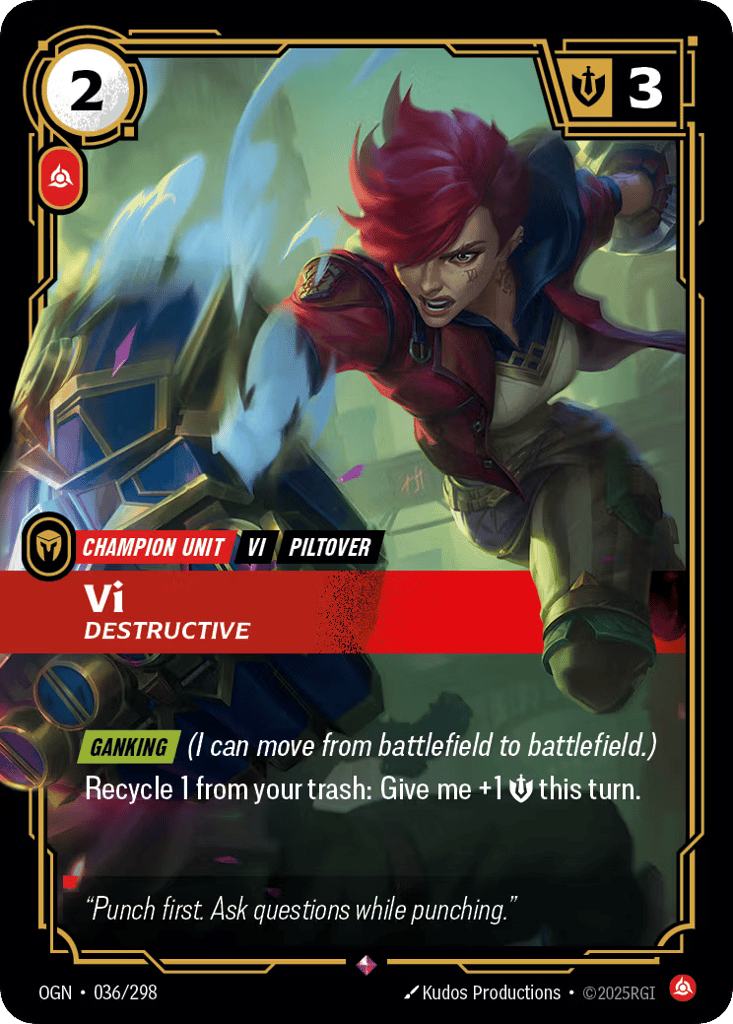 Vi, Destructive - 036/298 - Rare - Origins