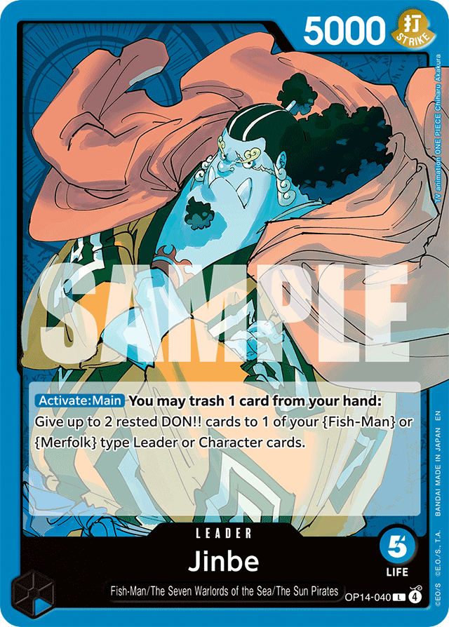 Jinbe - OP14-040 - Leader - The Azure Sea's Seven