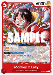 Monkey.D.Luffy - ST01-012 - Super Rare (Treasure Cruise Stamp) - Straw Hat Crew