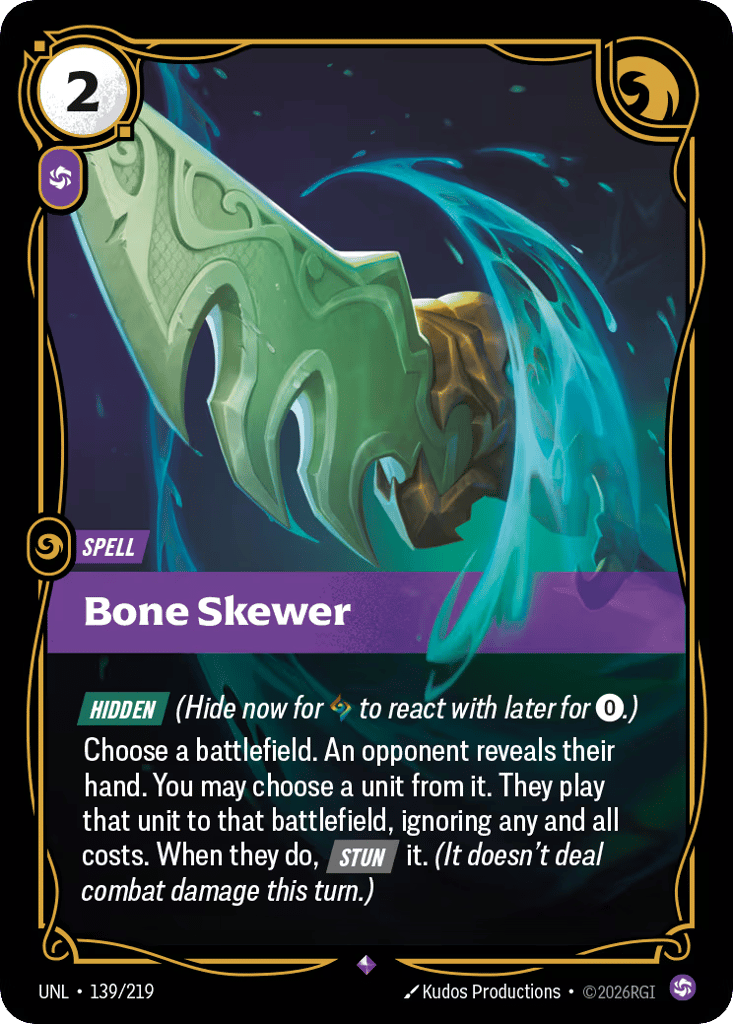 Bone Skewer - 139/219 - Rare - Unleashed