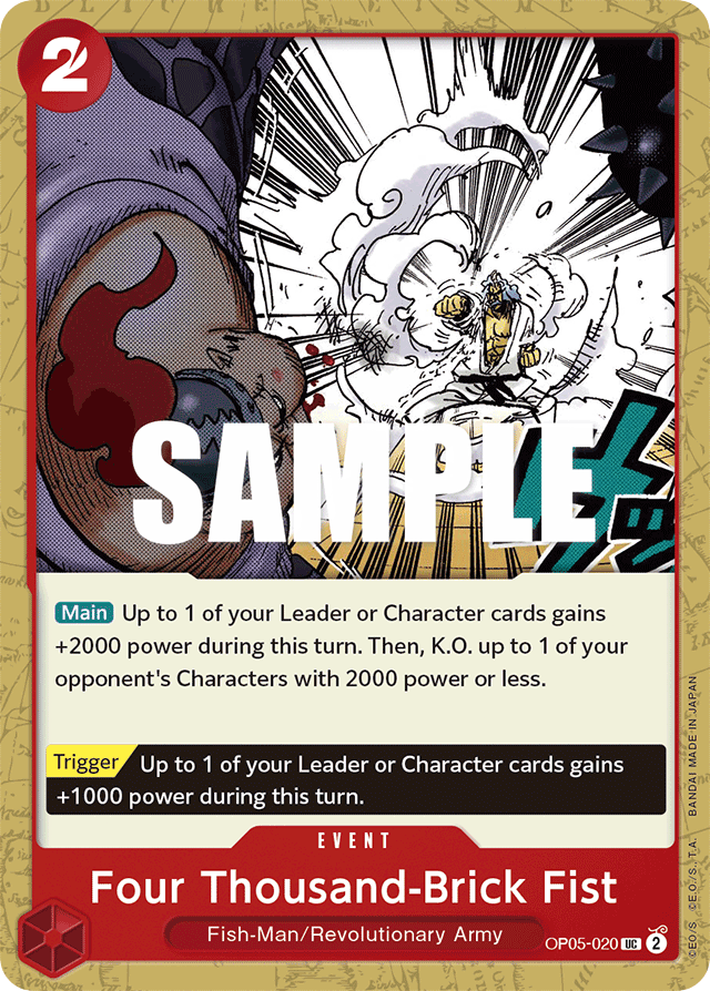 Four Thousand-Brick Fist - OP05-020 - Uncommon - Awakening of the New Era