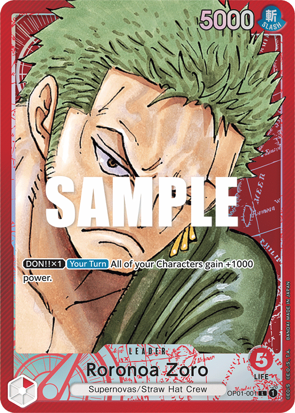 Roronoa Zoro - OP01-001 - Leader (Alternate Art) - Romance Dawn