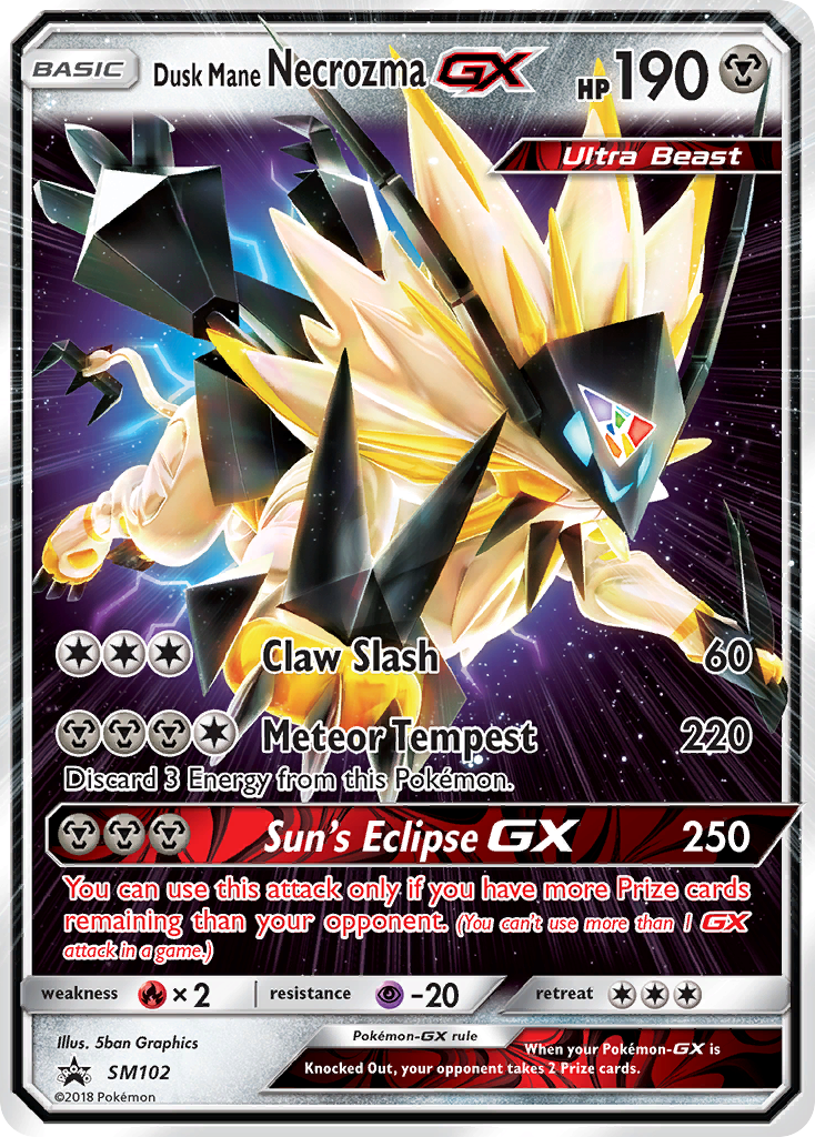 Dusk Mane Necrozma-GX - SM102 - SM Black Star Promos