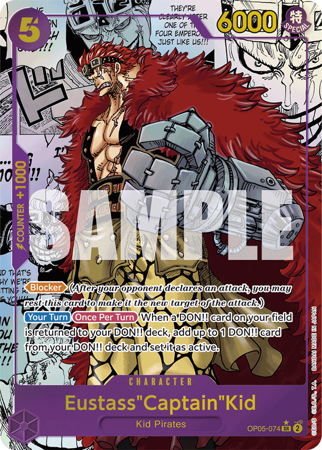 Eustass"Captain"Kid - OP05-074 - Super Rare (Non Textured Manga Alt Art) - Awakening of the New Era