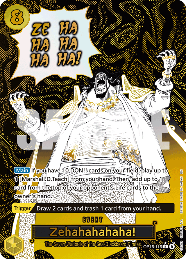Zehahahahaha! - OP16-116 - Rare (Alternate Art) - The Time Of Battle