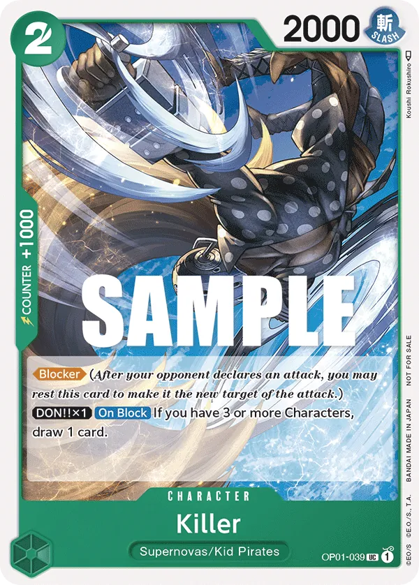 Killer - OP01-039 - Uncommon (Promotion Pack Alt Art) - Romance Dawn