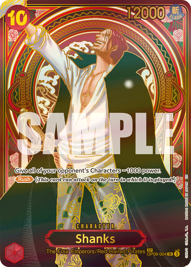 Shanks - OP09-004 - Super Rare (Gold Special Alt Art) - Emperors In The New World