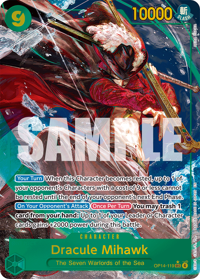 Dracule Mihawk - OP14-119 - Secret Rare (Alternate Art) - The Azure Sea's Seven