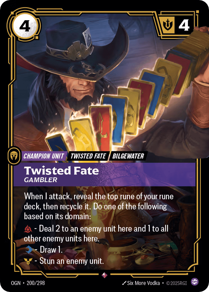 Twisted Fate, Gambler - 200/298 - Rare - Origins