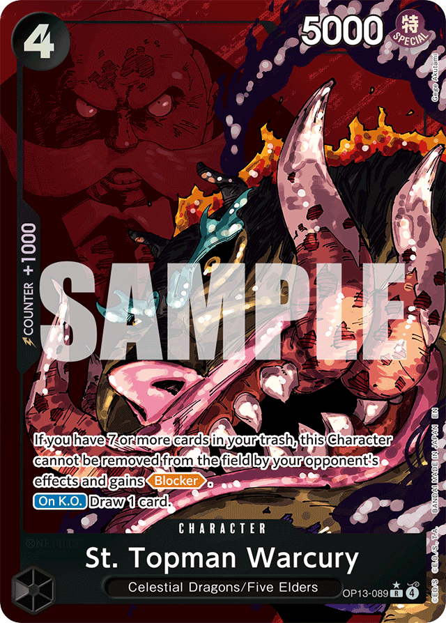 St. Topman Warcury - OP13-089 - Rare (Alternate Art) - Carrying On His Will