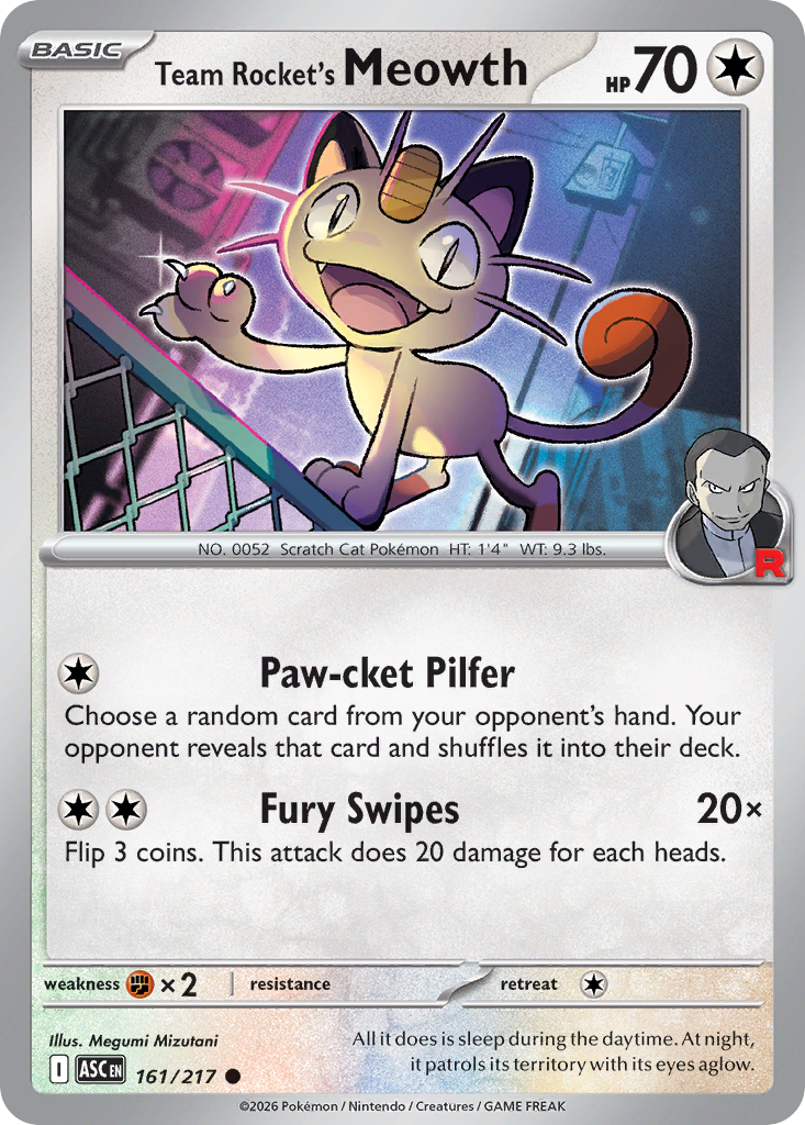 Team Rocket's Meowth - 161/217 - Ascended Heroes