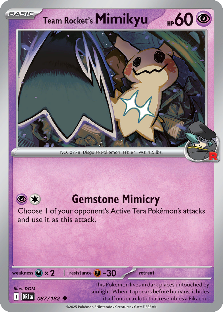 Team Rocket's Mimikyu - 087/182 - Destined Rivals