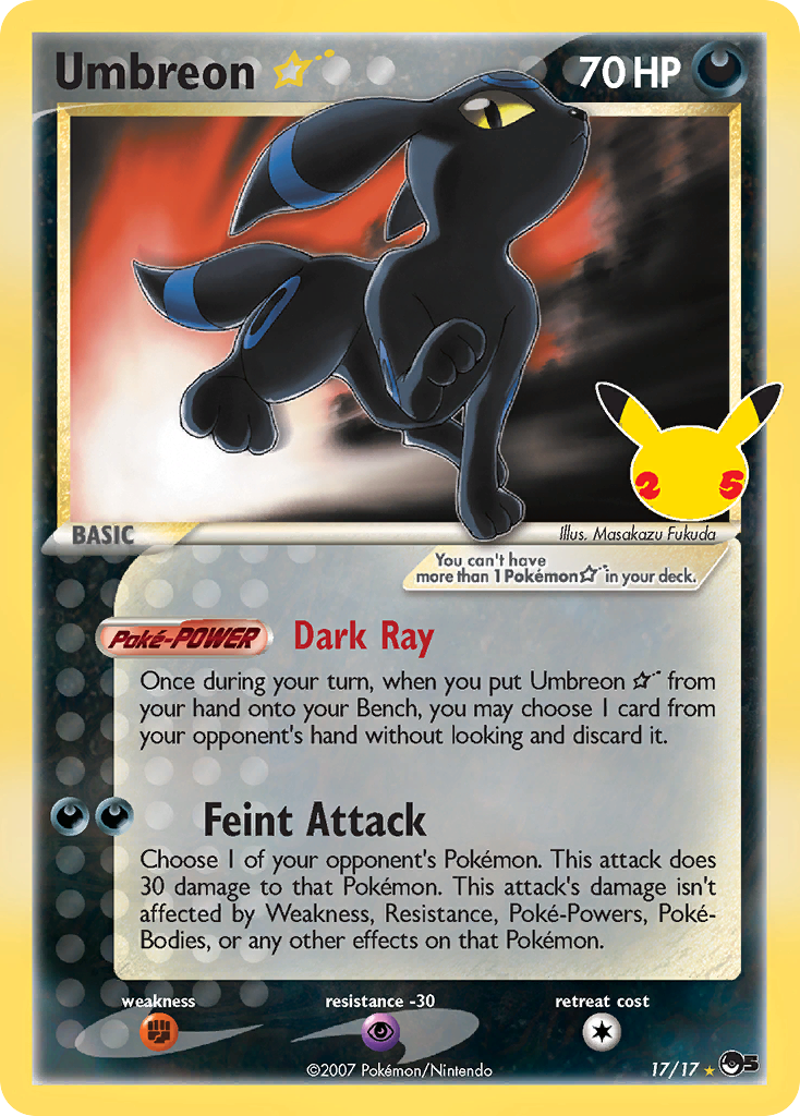 Umbreon ☆ - 17/25 - Celebrations: Classic Collection