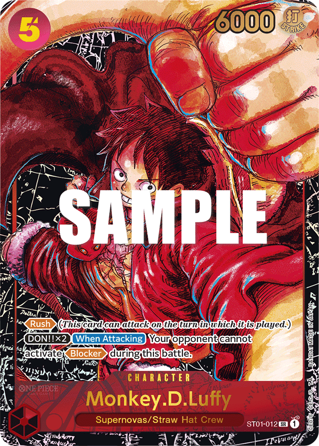 Monkey.D.Luffy - ST01-012 - Super Rare (First Anniversary) - Straw Hat Crew