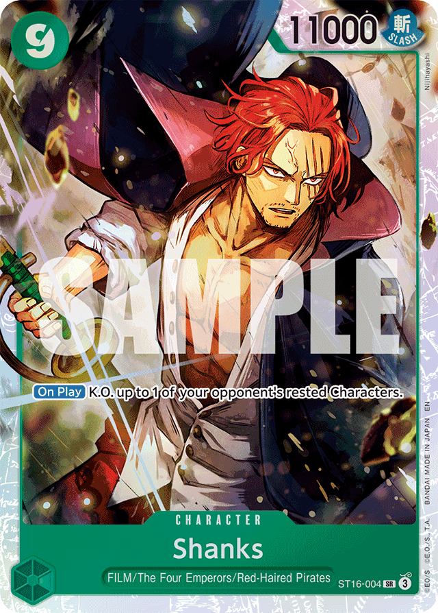 Shanks - ST16-004 - Super Rare (Reprint) - GREEN Uta
