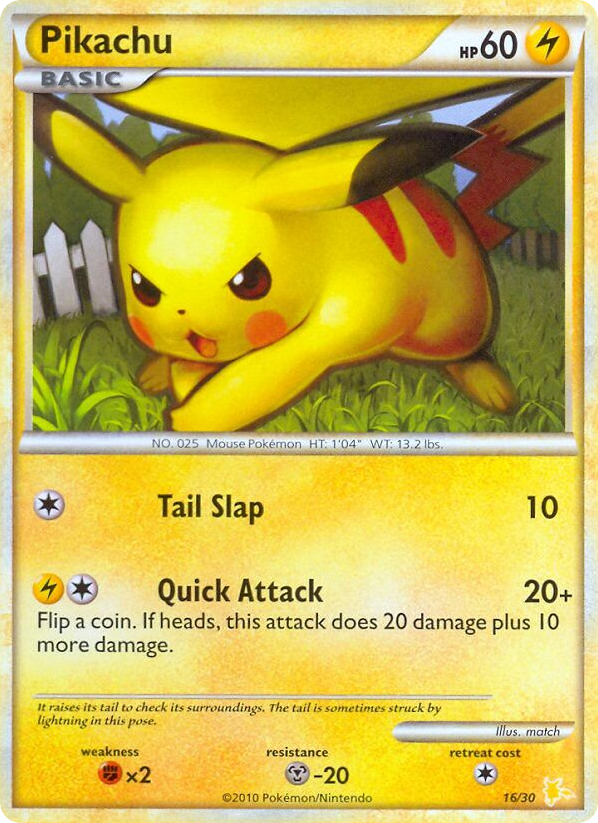 Pikachu - 16/30 - HGSS Trainer Kit Raichu