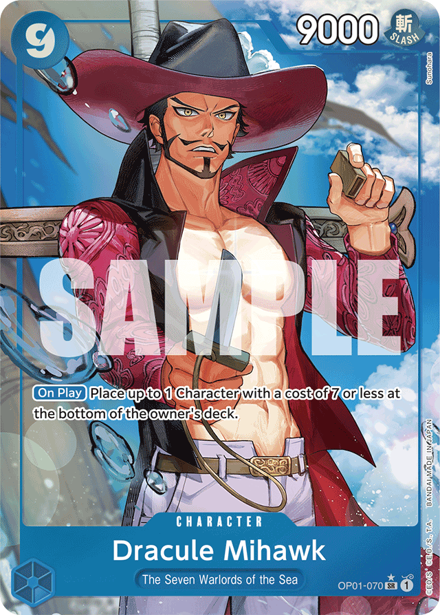 Dracule Mihawk - OP01-070 - Super Rare (Premium Alt Art) - Romance Dawn
