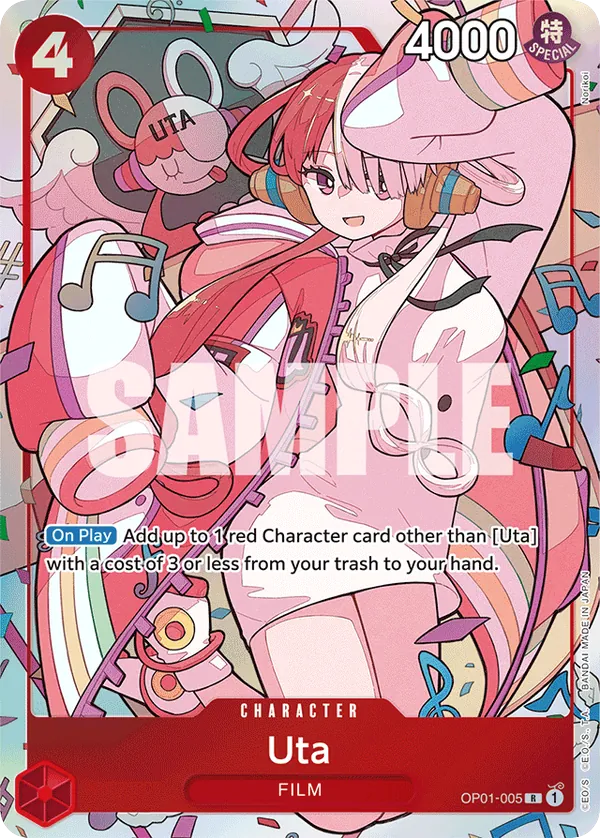 Uta - OP01-005 - Rare (Uta Alt Art) - Romance Dawn