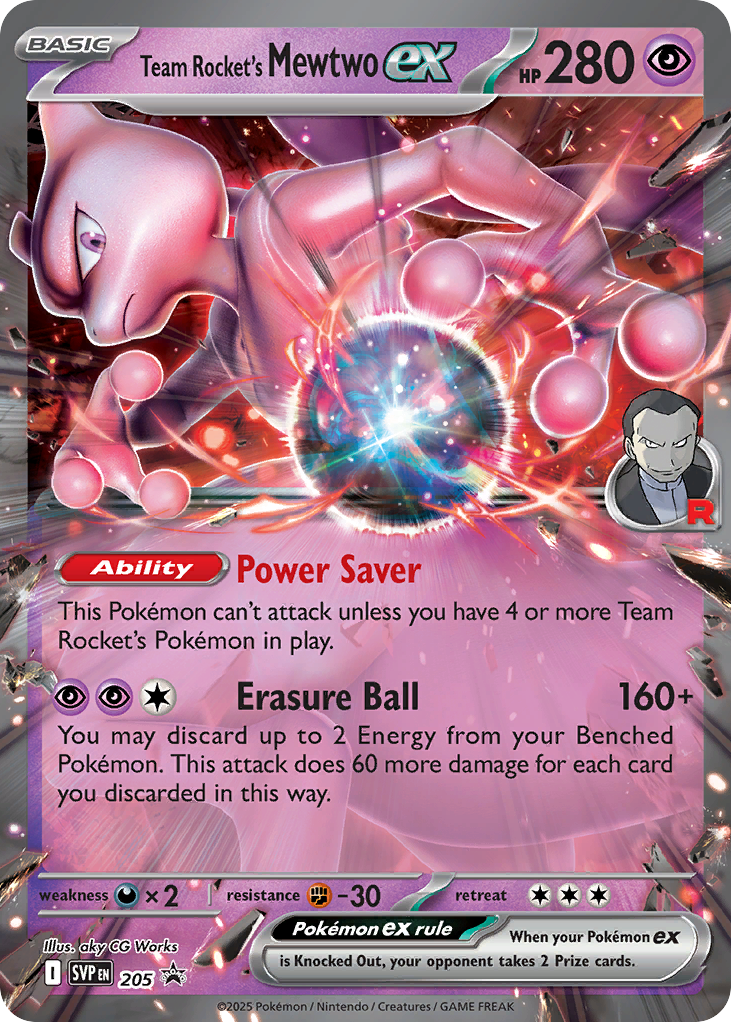 Team Rocket’s Mewtwo ex - 205 - Scarlet & Violet Black Star Promos