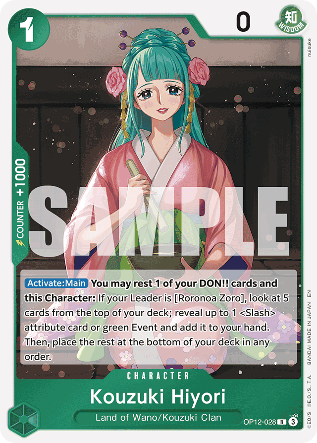 Kouzuki Hiyori - OP12-028 - Rare - Legacy of the Master
