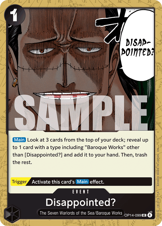 Disappointed? - OP14-099 - Uncommon - The Azure Sea's Seven