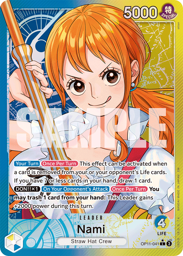 Nami - OP11-041 - Leader (Alternate Art) - A Fist Of Divine Speed