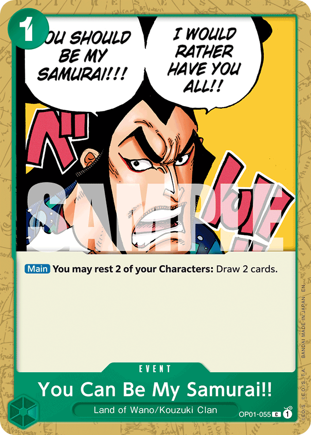 You Can Be My Samurai!! - OP01-055 - Common (Reprint) - Romance Dawn