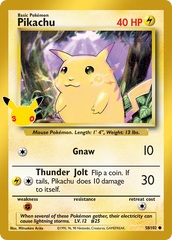 Pikachu - 058/102 - 30th Celebration: Classic Collection