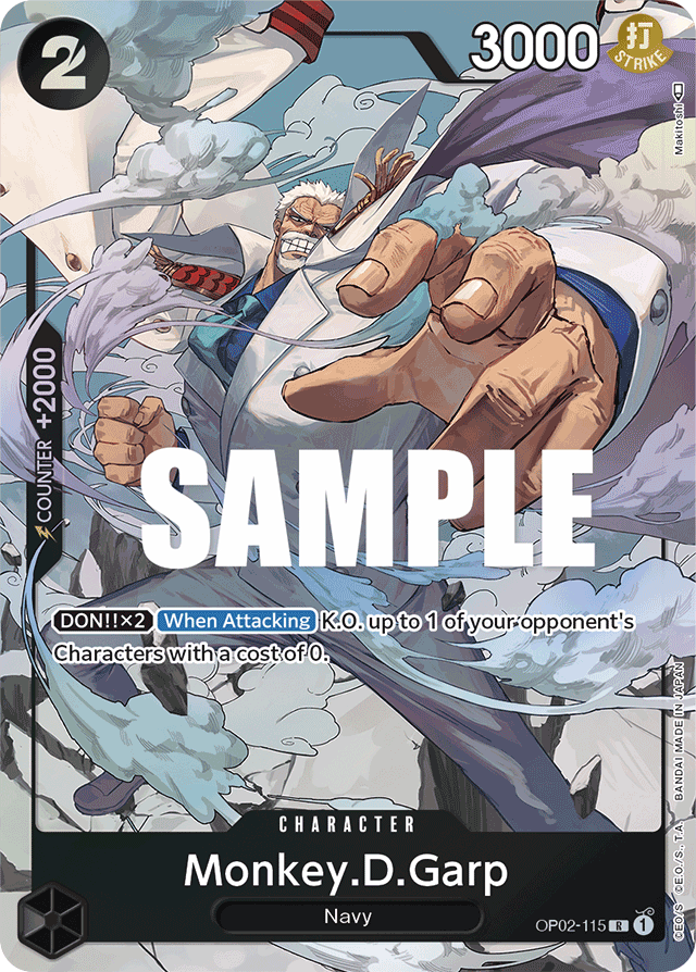 Monkey.D.Garp - OP02-115 - Rare (Alternate Art) - Paramount War