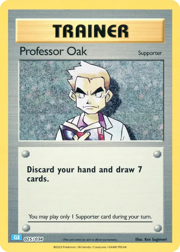 Professor Oak - 25/34 - Pokémon TCG Classic - Blastoise